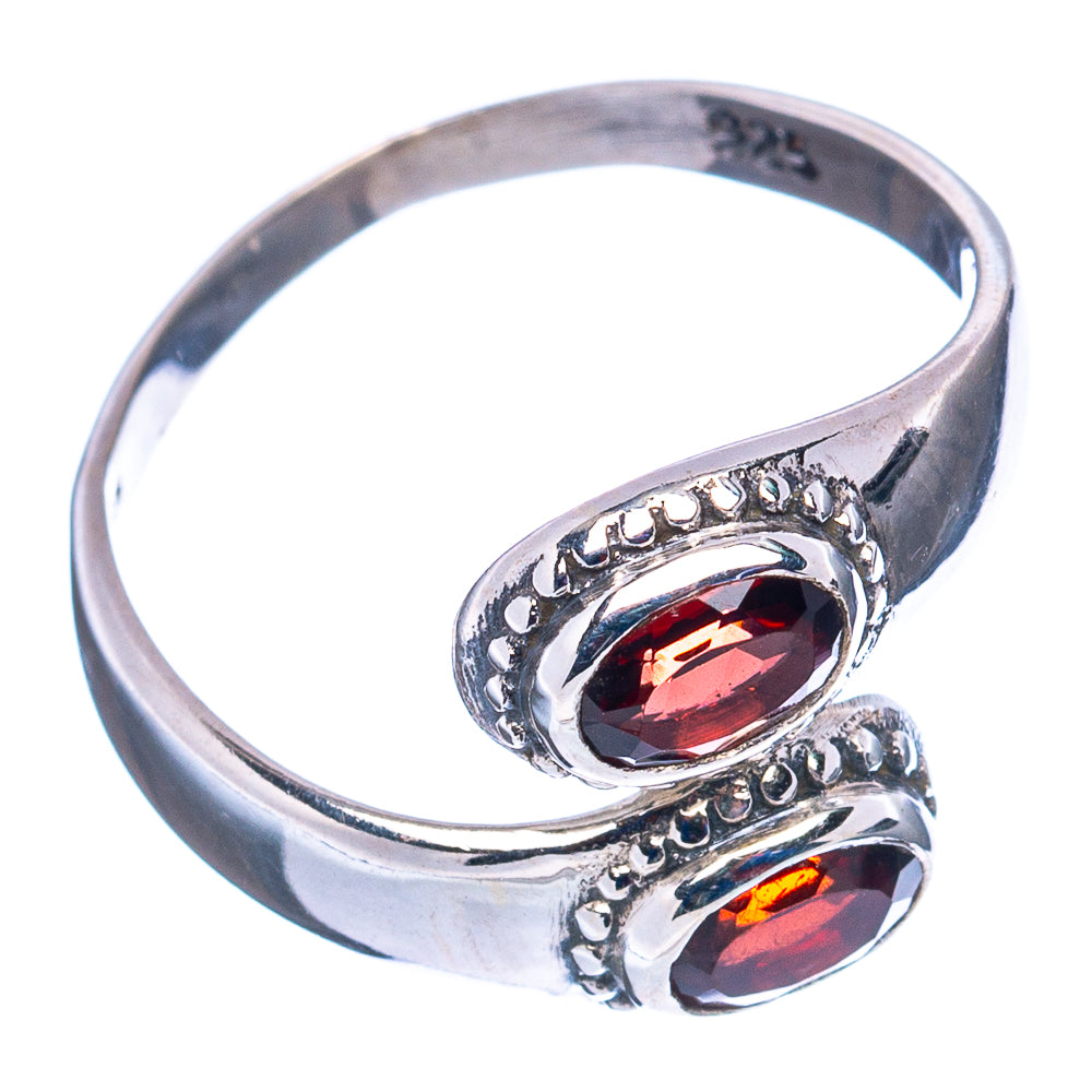 Garnet Ring Size 9 (.925 Sterling Silver)