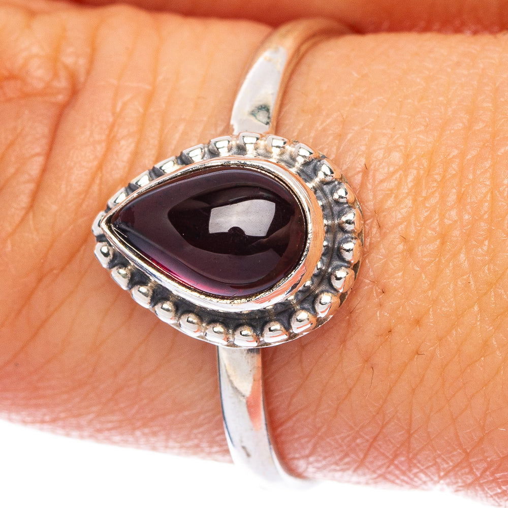 Garnet Dainty Ring Size 9 (925 Sterling Silver) R145728