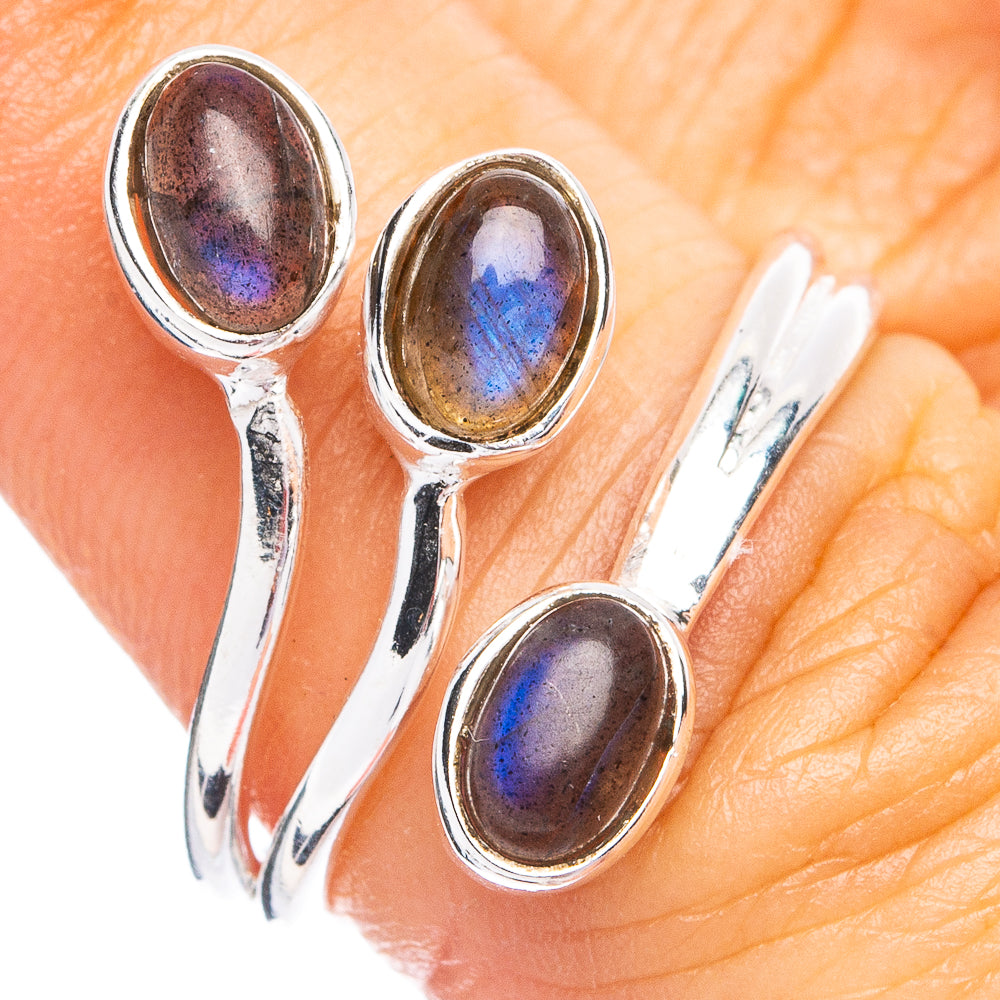 Dainty Labradorite Ring Size 6.25 (925 Sterling Silver) R8647