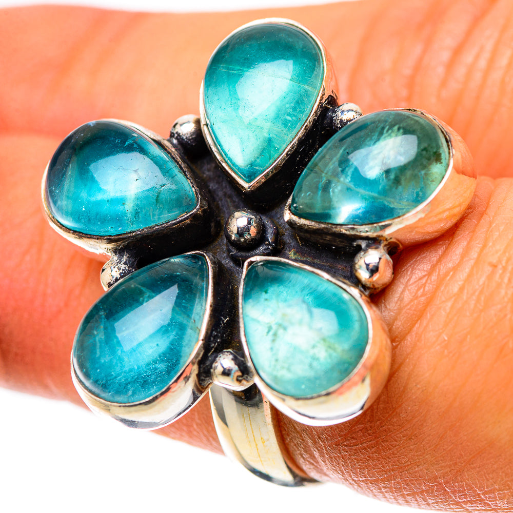 Large Blue Fluorite Ring Size 6.5 (925 Sterling Silver) RING138668