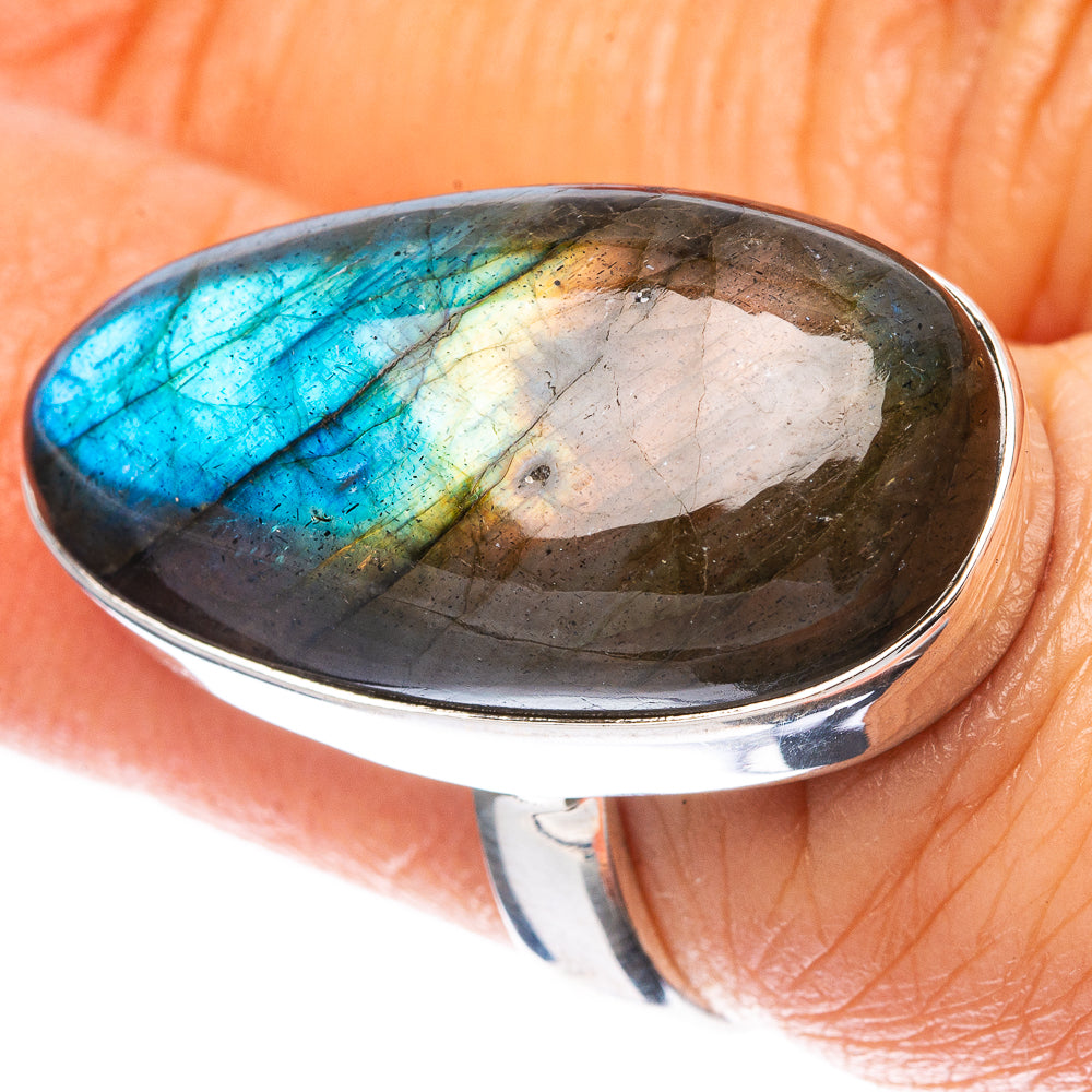 Labradorite Ring Size 6.5 (925 Sterling Silver) R4132