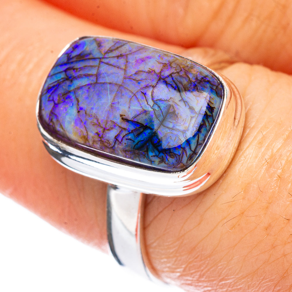 Rare Sterling Opal Ring Size 7.5 (925 Sterling Silver) R2831