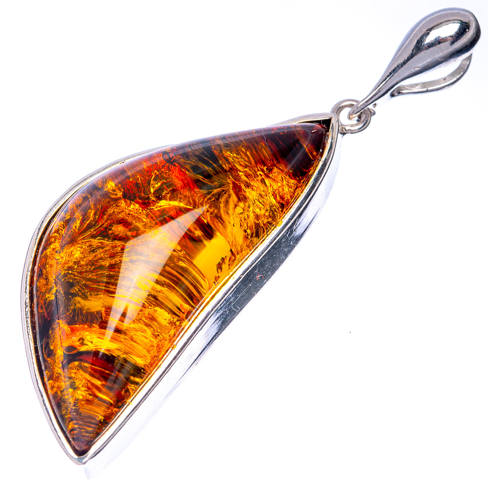 Anasilvercos Baltic Amber Pendant 2 1/2" (925 Sterlnig Silver)