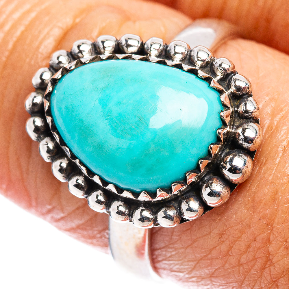 Rare Kingman Turquoise Ring Size 8.5 (.925 Sterling Silver)