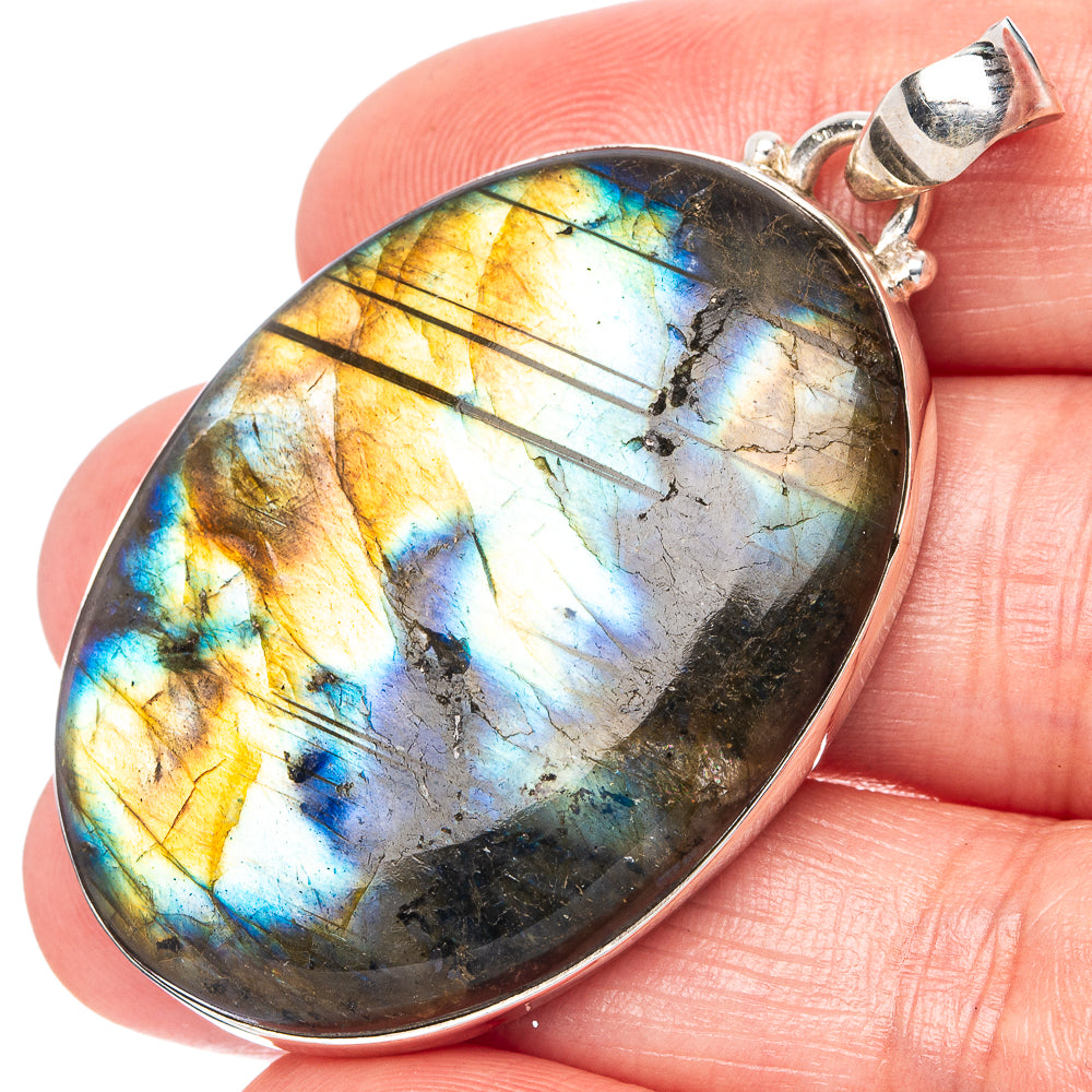 Labradorite Pendant 2" (925 Sterling Silver) P43033