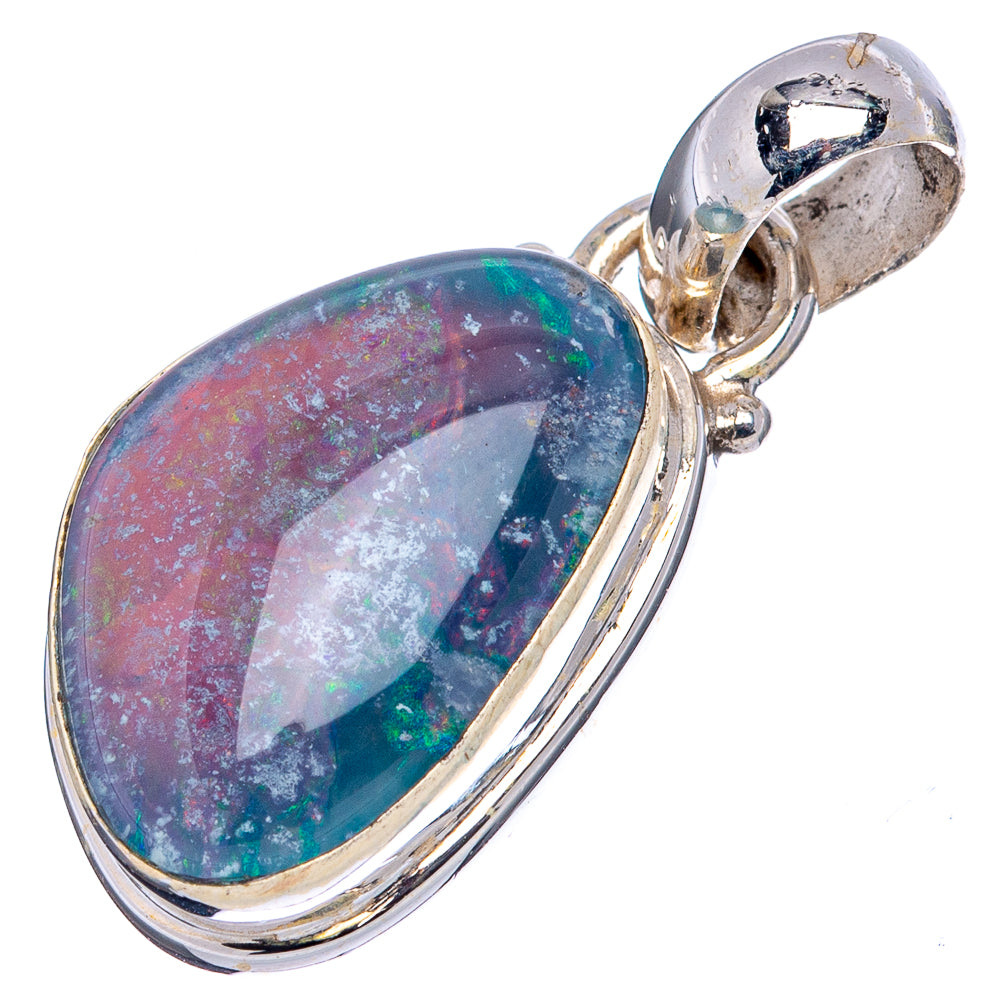 Rare Triplet Opal Pendant 1 1/8" (.925 Sterling Silver)