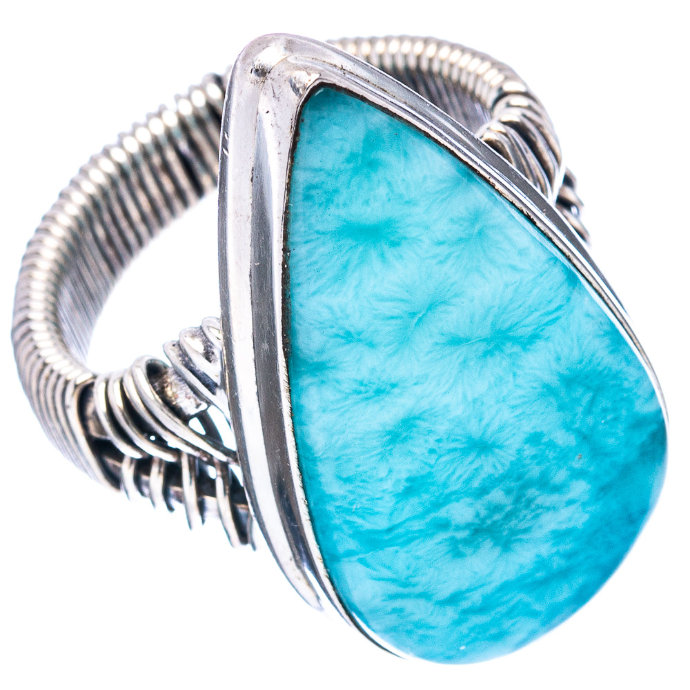 (Classic Series) Larimar Ring Size 8.25 (.925 Sterling Silver)