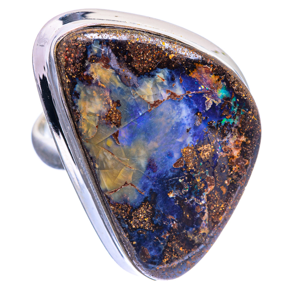 Large Boulder Opal Ring Size 7.25 (925 Sterling Silver) R143150