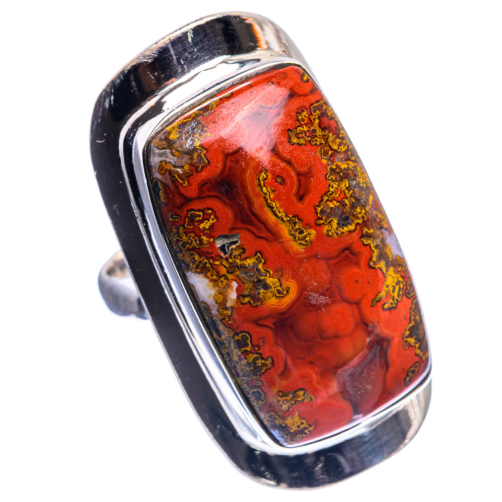 Large Moroccan Agate Ring Size 7 (925 Sterling Silver) R142472