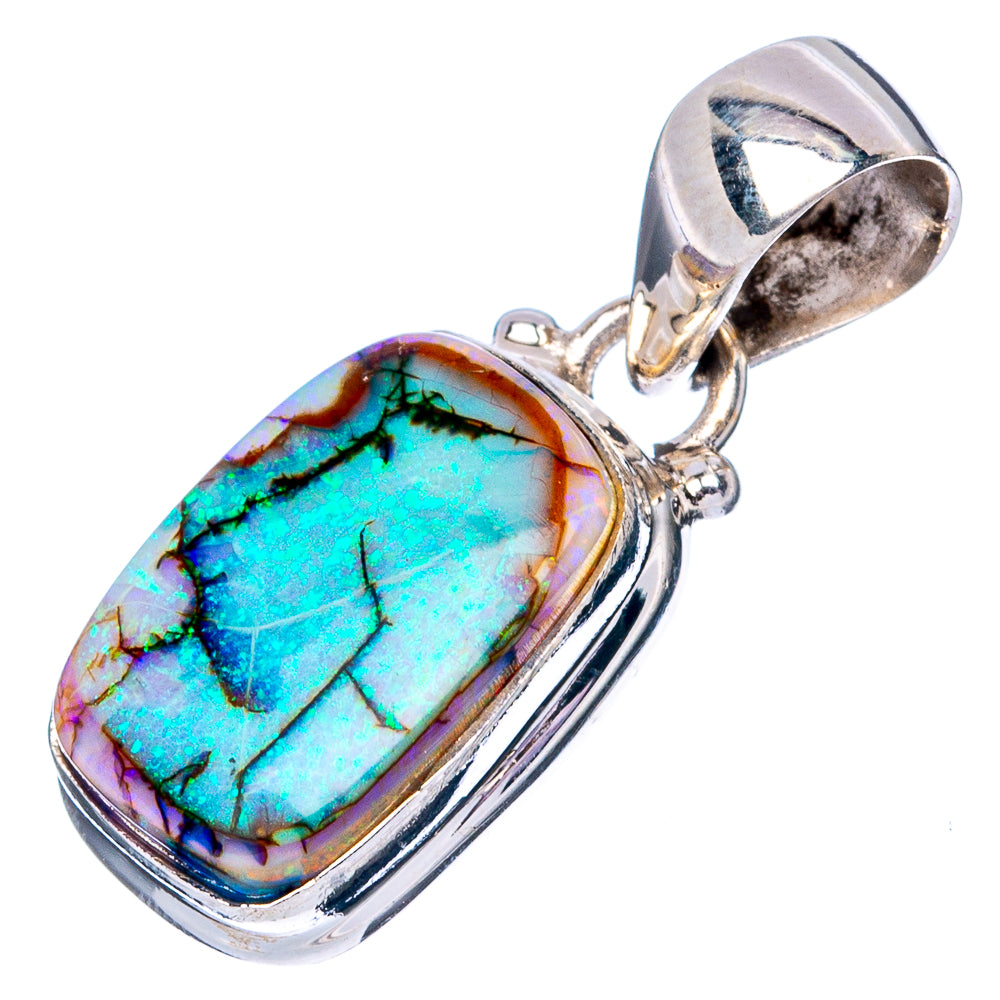 Rare Sterling Opal Pendant 1 1/8" (925 Sterling Silver) P42970