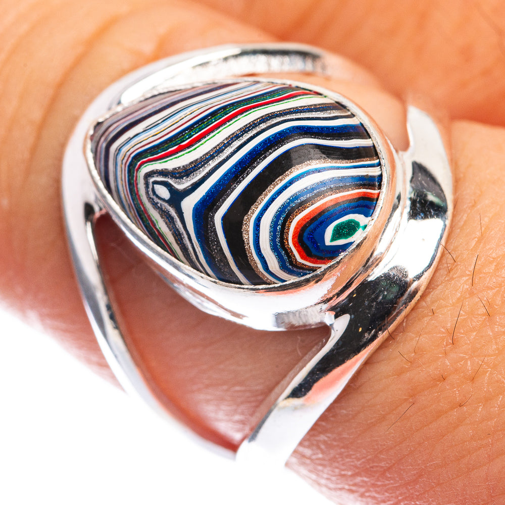 Fordite Ring Size 7.5 (925 Sterling Silver) RING143299