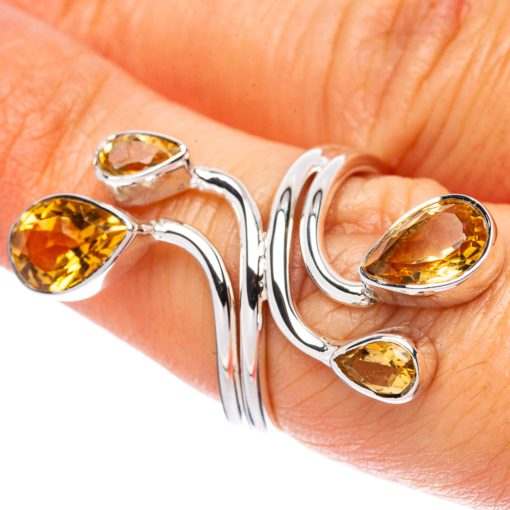 Premium Citrine 925 Sterling Silver Ring Size 6.75 Ana Co R3459