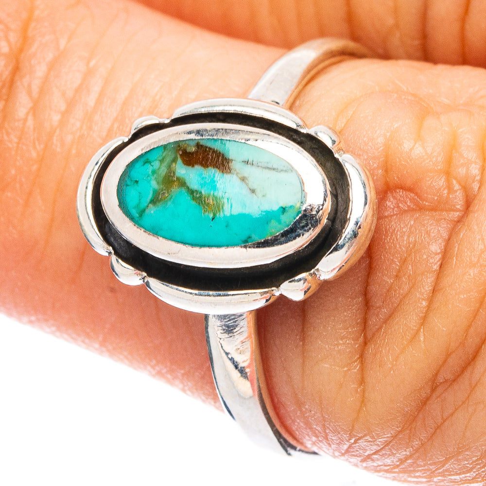 Rare Arizona Turquoise Ring Size 6.75 (925 Sterling Silver) R4899
