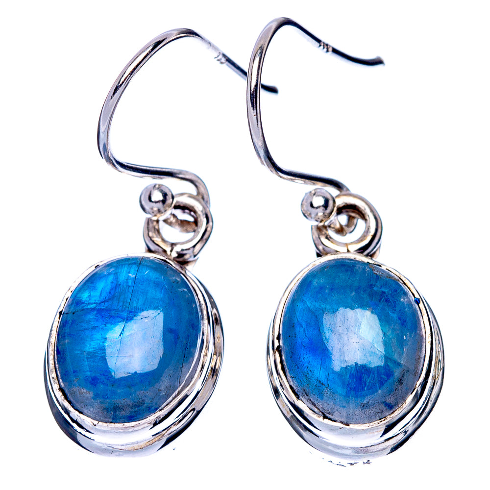 Rainbow Moonstone Earrings 1 1/8" (925 Sterling Silver) E1418
