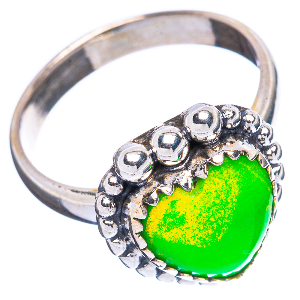 Aura Opal Heart Ring Size 7.25 (925 Sterling Silver) R4501