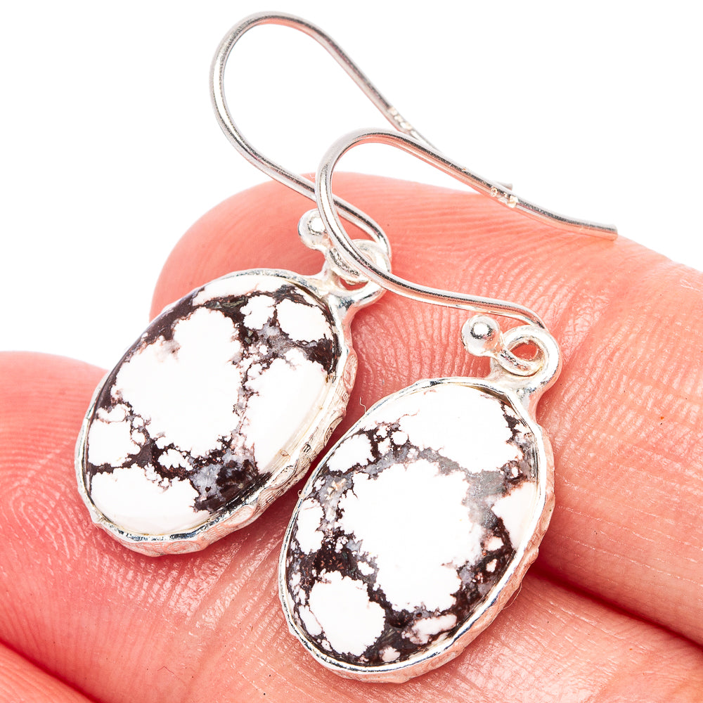 Wild Horse Jasper Earrings 1 1/8" (925 Sterling Silver) E2427