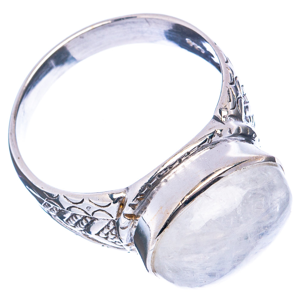 Rainbow Moonstone Ring Size 9 (.925 Sterling Silver)
