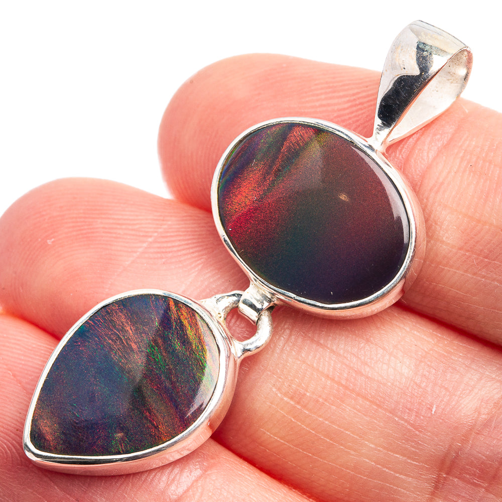 Aura Opal Pendant 1 5/8" (925 Sterling Silver) P38994