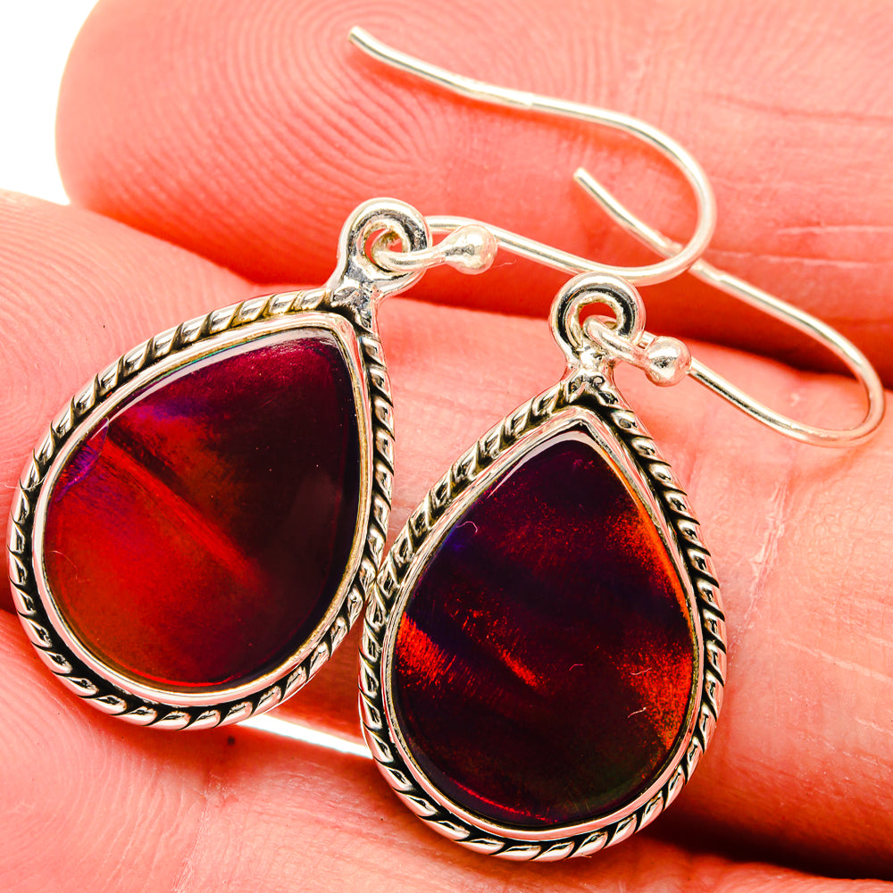 Aura Opal Earrings 1 1/2" (925 Sterling Silver) EARR432114