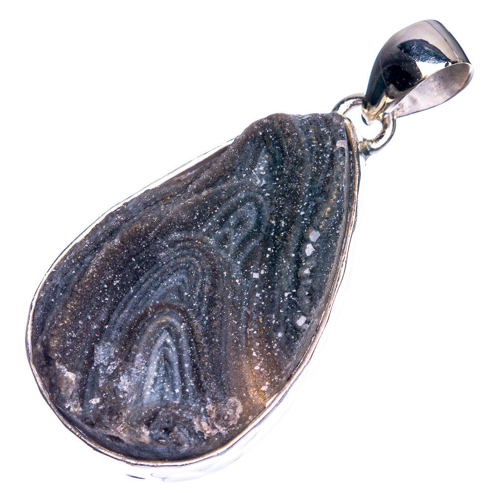 Desert Druzy 925 Sterling Silver Pendant 1 7/8"