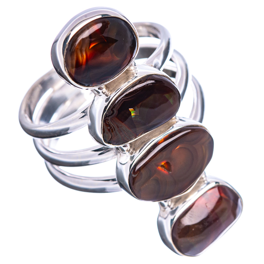Premium Mexican Fire Opal Ring Size 8.75 (.925 Sterling Silver)