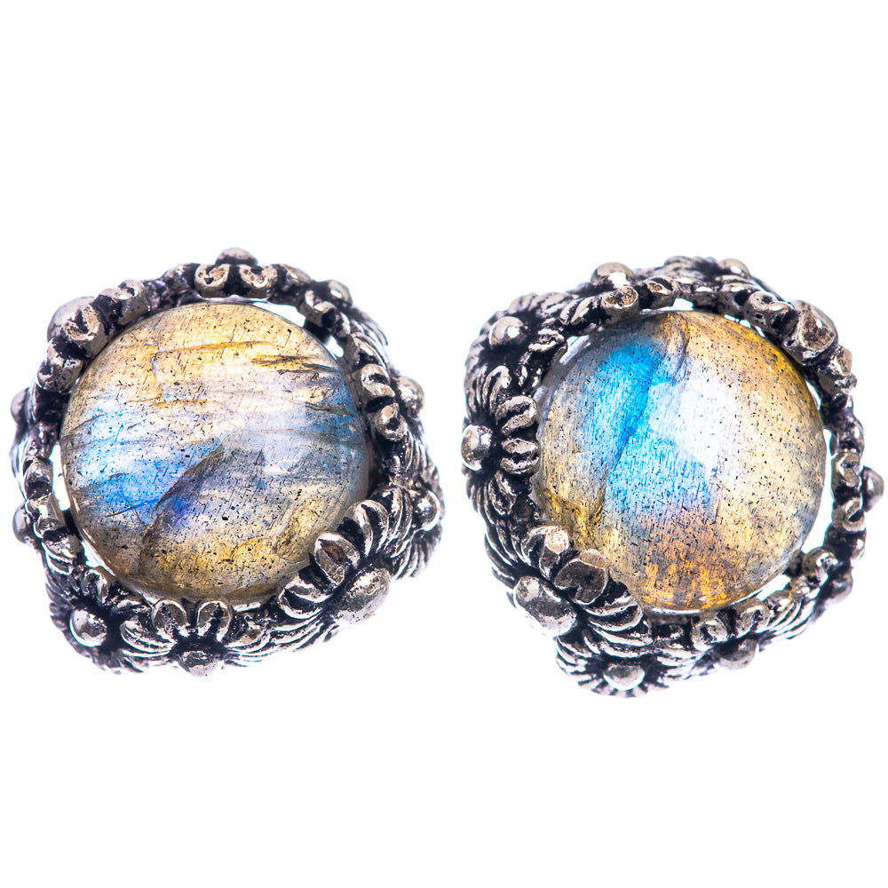 Labradorite Dainty Earrings 1/2" (925 Sterling Silver) E432511