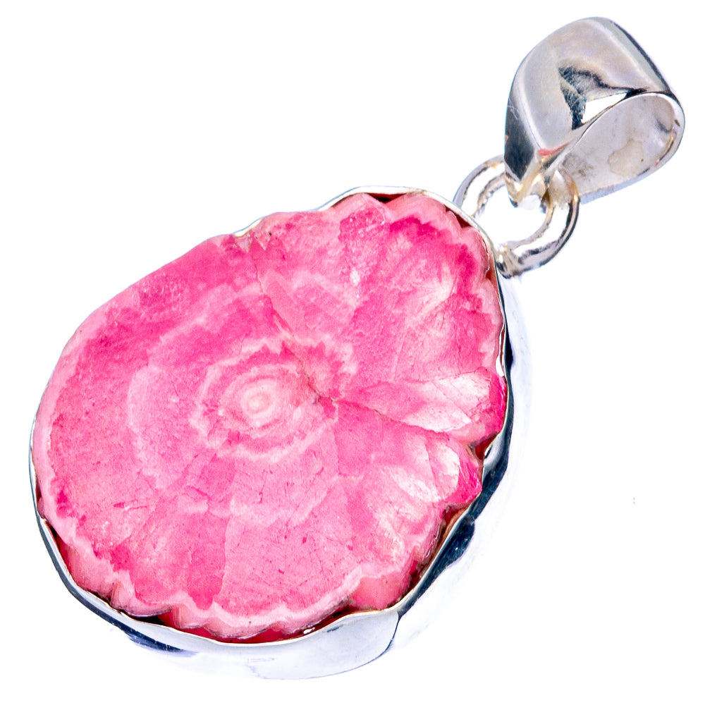 Rare Rhodochrosite Stalactite Pendant 1 1/4" (925 Sterling Silver) P42942