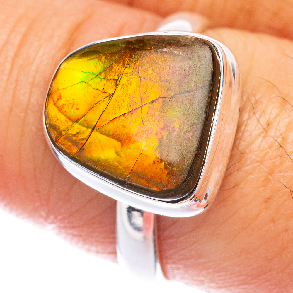 Ammolite Ring Size 8.5 (925 Sterling Silver) R144963