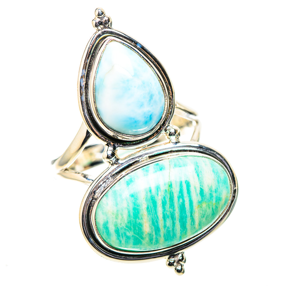 Large Amazonite, Larimar Ring Size 10.75 (925 Sterling Silver) RING138625