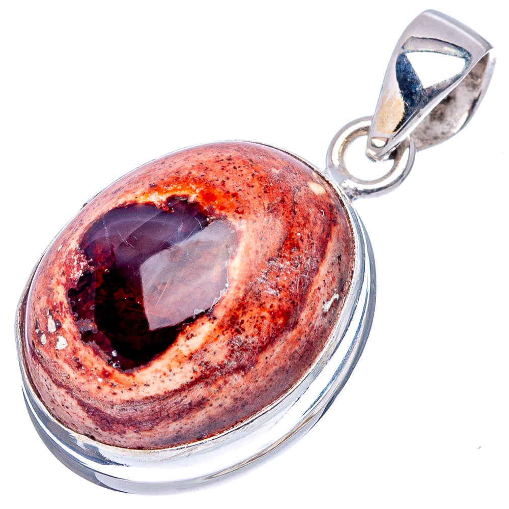 Rare Mexican Fire Opal Pendant 1 1/4" (.925 Sterling Silver)