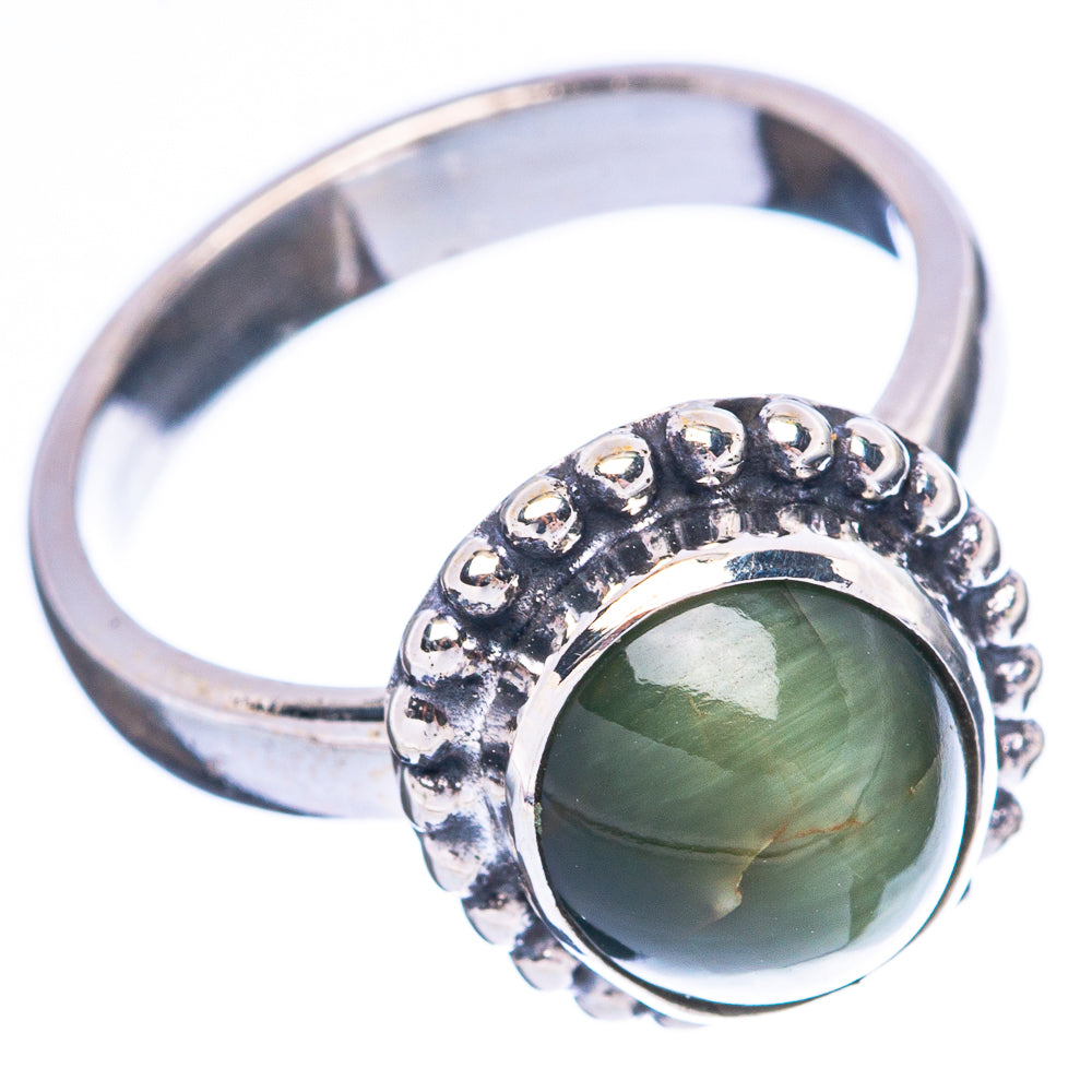 Cats Eye Jasper Ring Size 5 (925 Sterling Silver) R4011