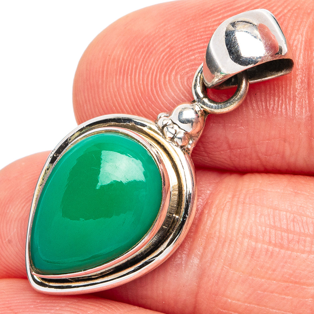 Chrysoprase Pendant 1 1/4" (925 Sterling Silver) P45585