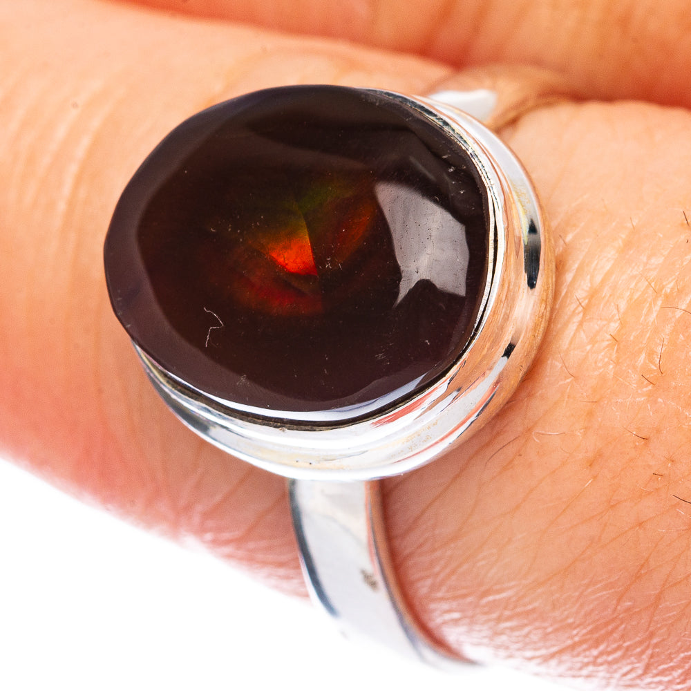 Rare Mexican Fire Agate Ring Size 8.5 (925 Sterling Silver) R2785