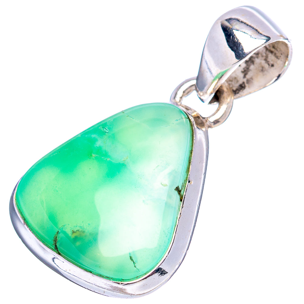 Chrysoprase Pendant 1 1/8" (.925 Sterling Silver)
