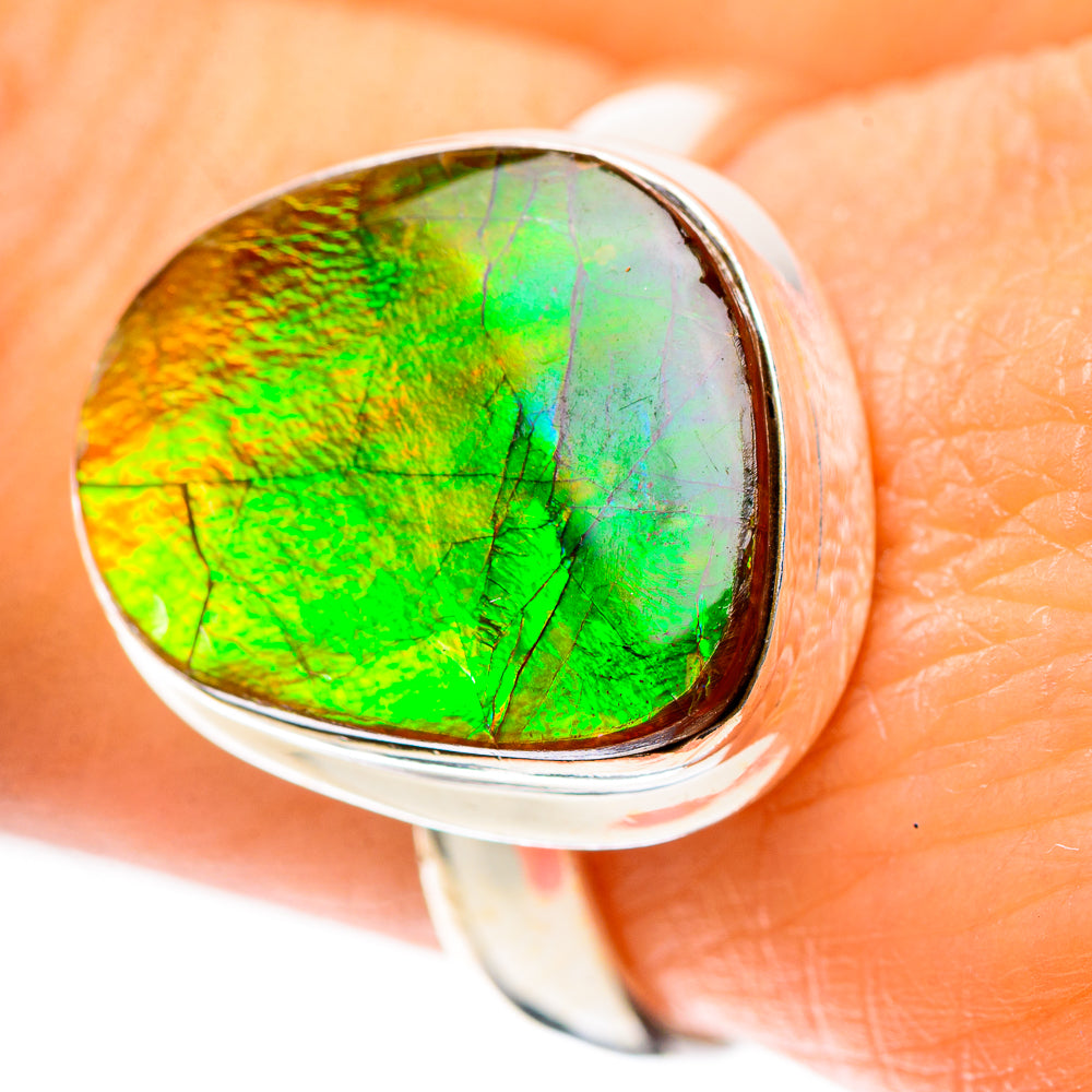 Canadian Ammolite 925 Sterling Silver Ring Size 9 (925 Sterling Silver) RING139413