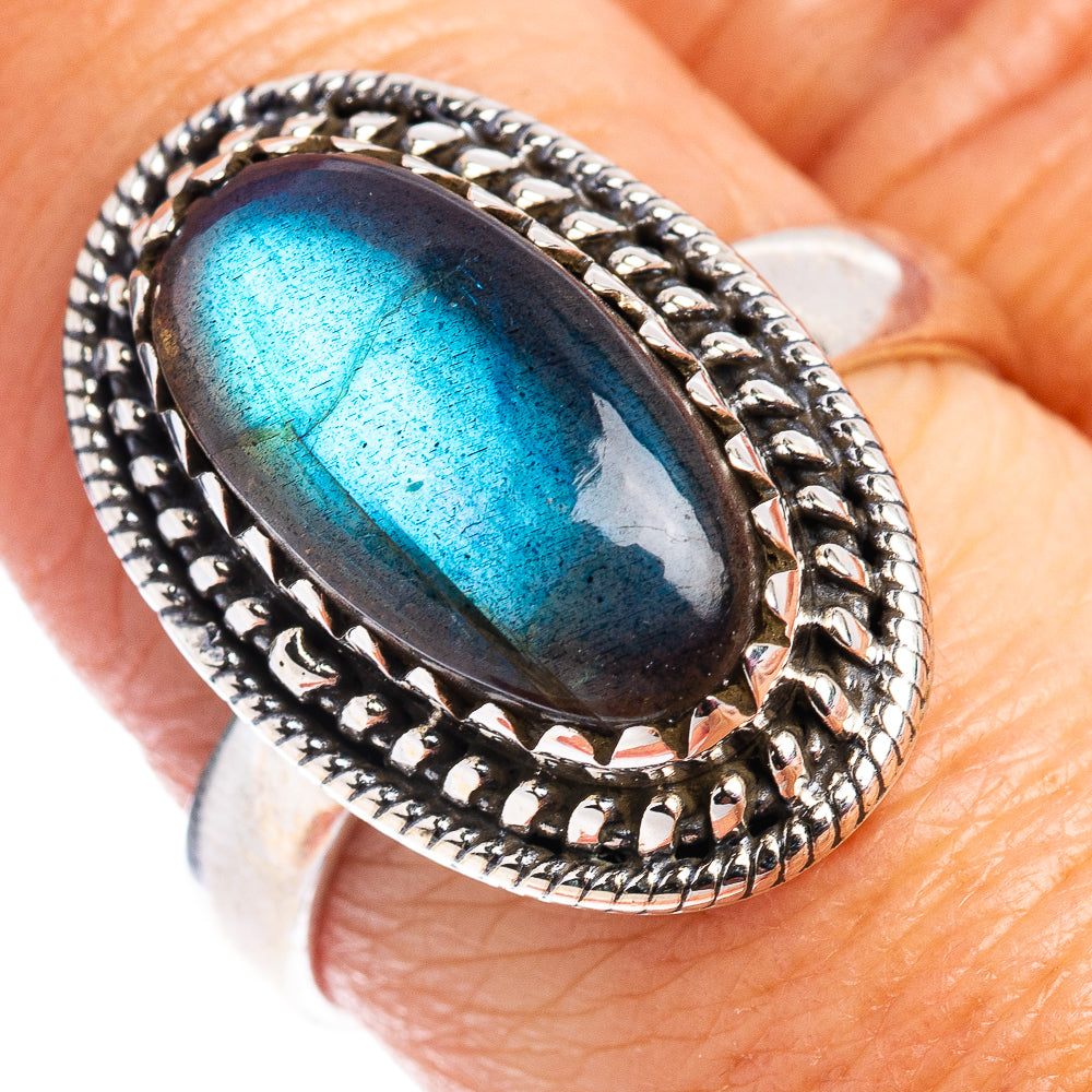 Labradorite Ring Size 8 (.925 Sterling Silver)