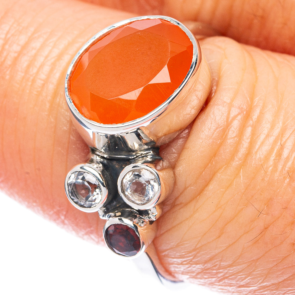 Premium Carnelian 925 Sterling Silver Ring Size 8.25 (925 Sterling Silver) R2688