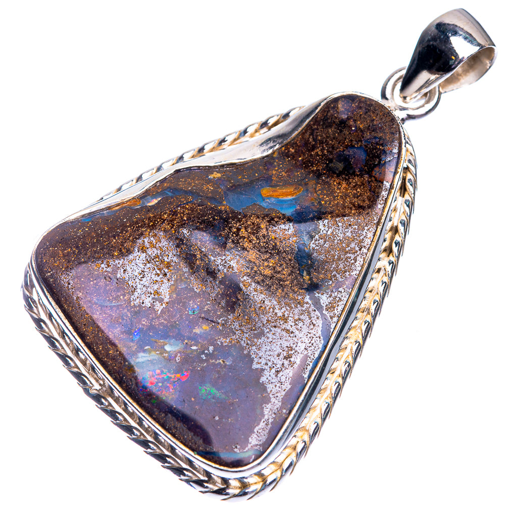 Boulder Opal Pendant 2" (925 Sterling Silver) P39075