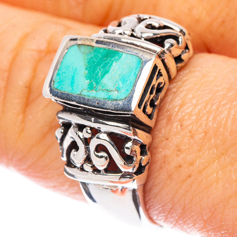 Rare Arizona Turquoise Ring Size 8.5 (925 Sterling Silver) R2288