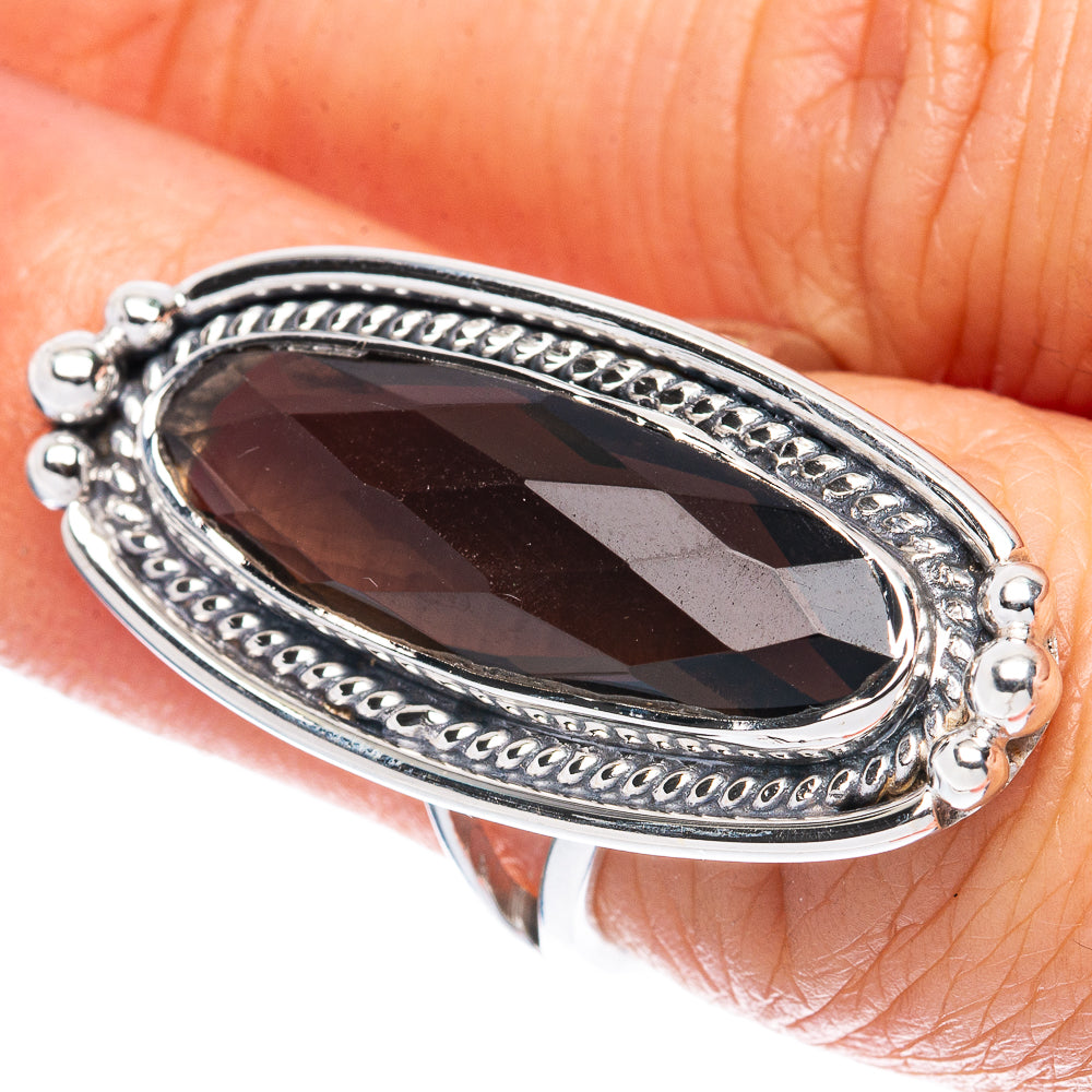 Premium Smoky Quartz Ring Size 6 (925 Sterling Silver) R2607