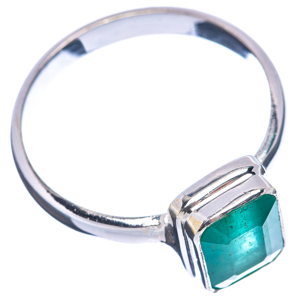 Rare Premium Faceted Zambian Emerald Ring Size 11 (.925 Sterling Silver)