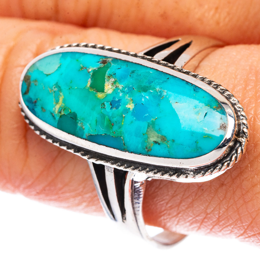 Rare Arizona Turquoise Ring Size 10.75 (925 Sterling Silver) R3253