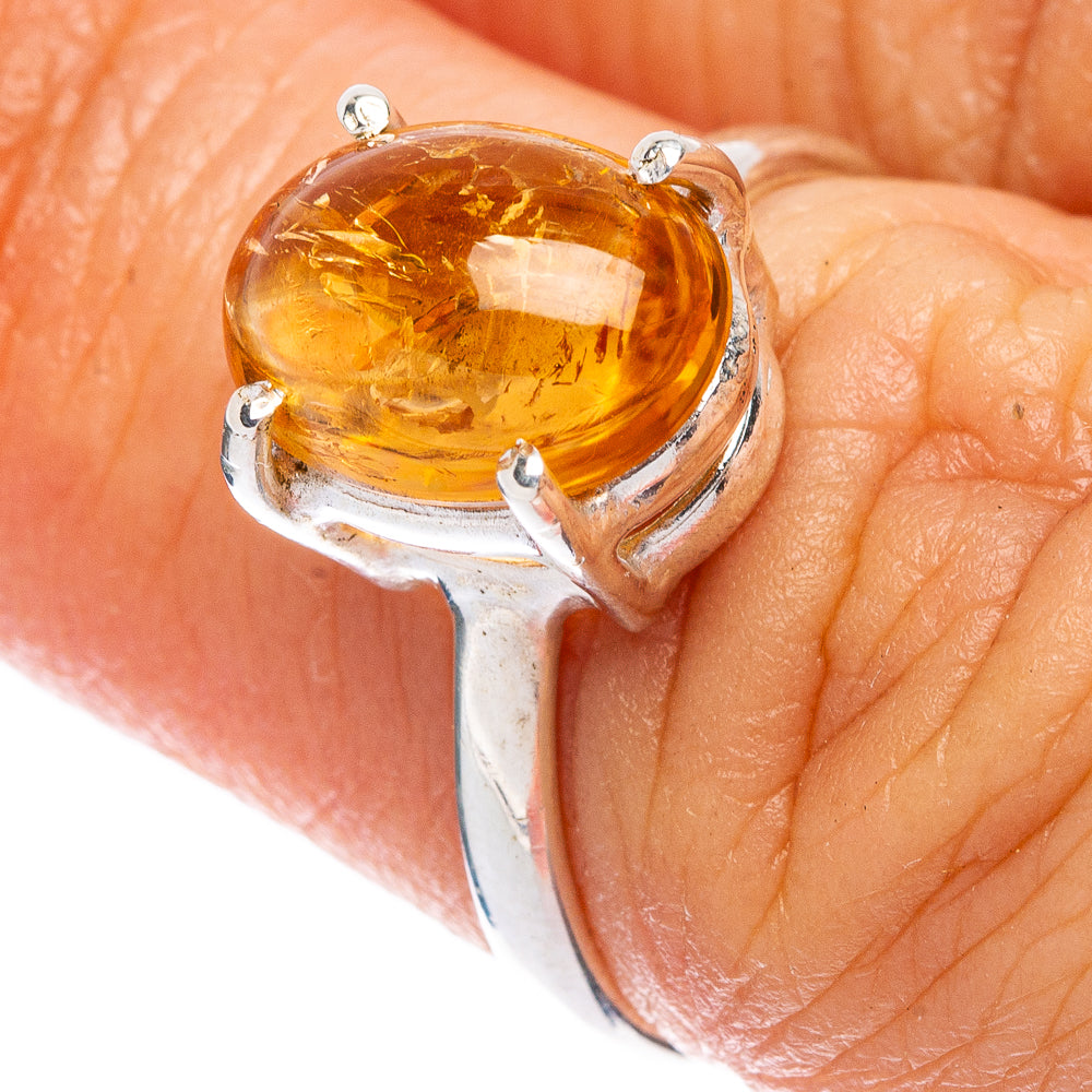 Rare Golden Imperial Topaz Ring Size 6.25 (925 Sterling Silver) R146591