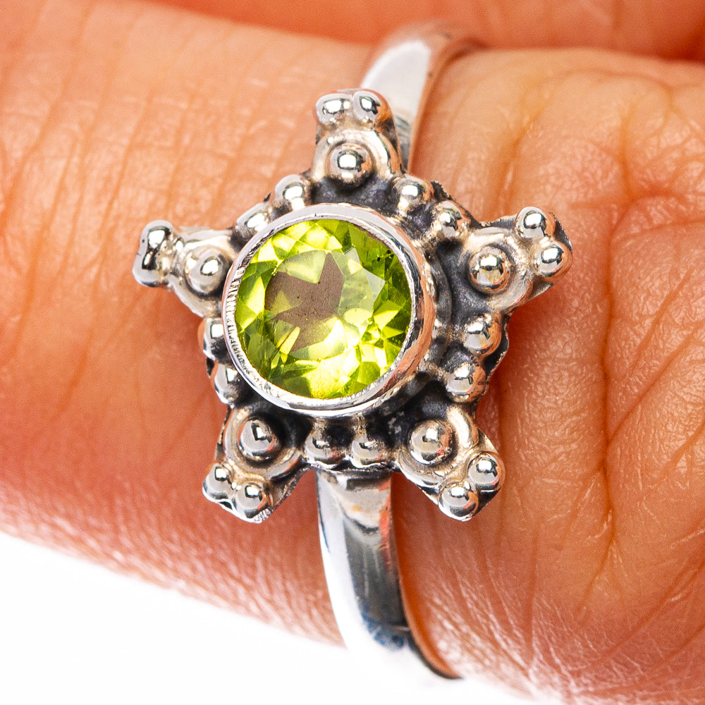 Peridot Dainty Ring Size 6 (925 Sterling Silver) R145066