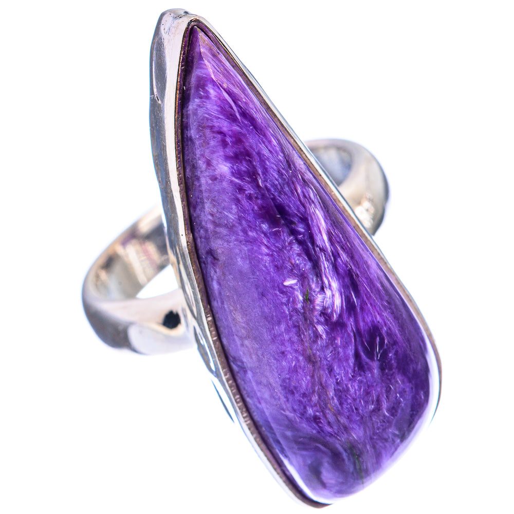 Large Charoite Ring Size 6 (925 Sterling Silver) R142881