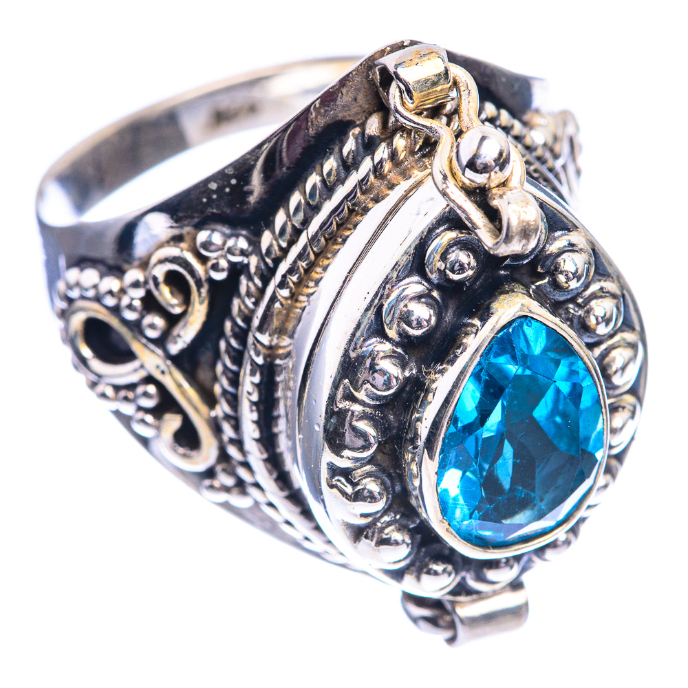 Poison London Blue Topaz Ring Size 9 (925 Sterling Silver) R142246
