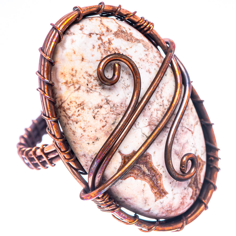 Rosetta Jasper Ring Size 8.25 (Oxidized Copper)