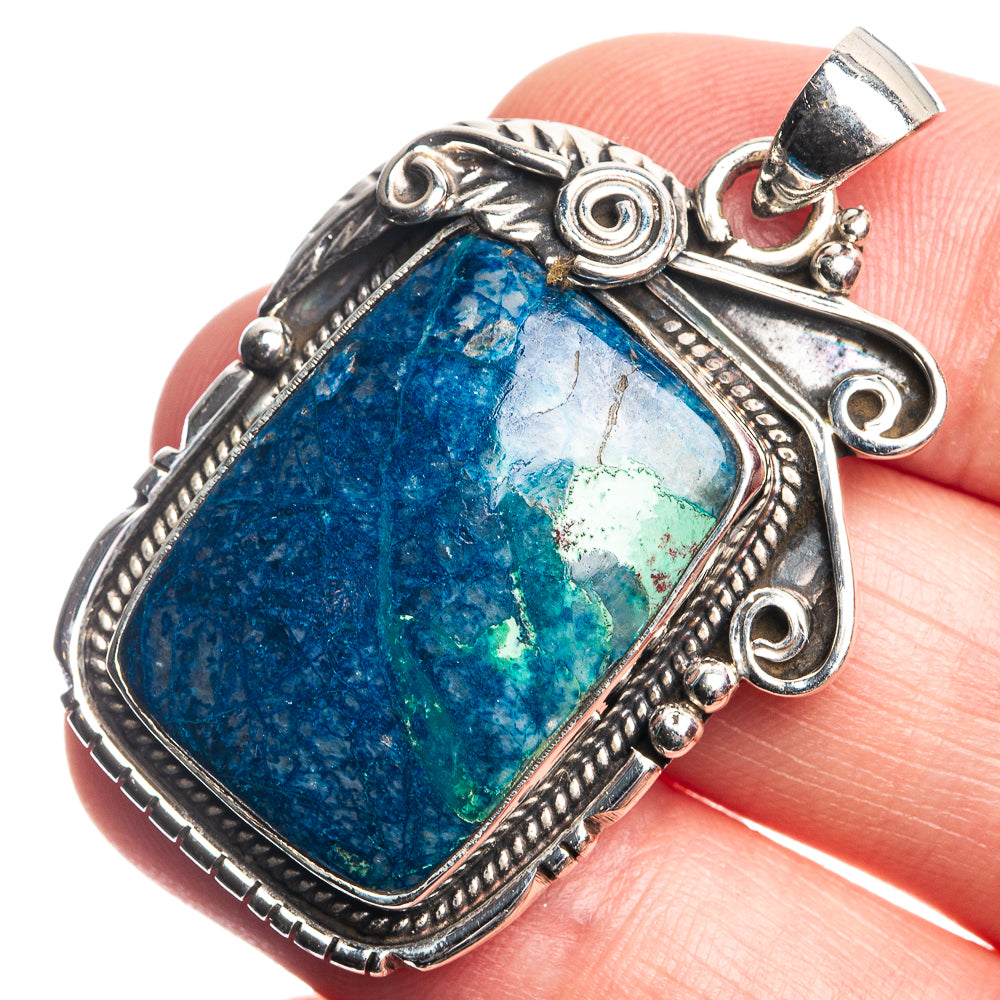 Apatite Pendant 1 5/8" (925 Sterling Silver) P39086