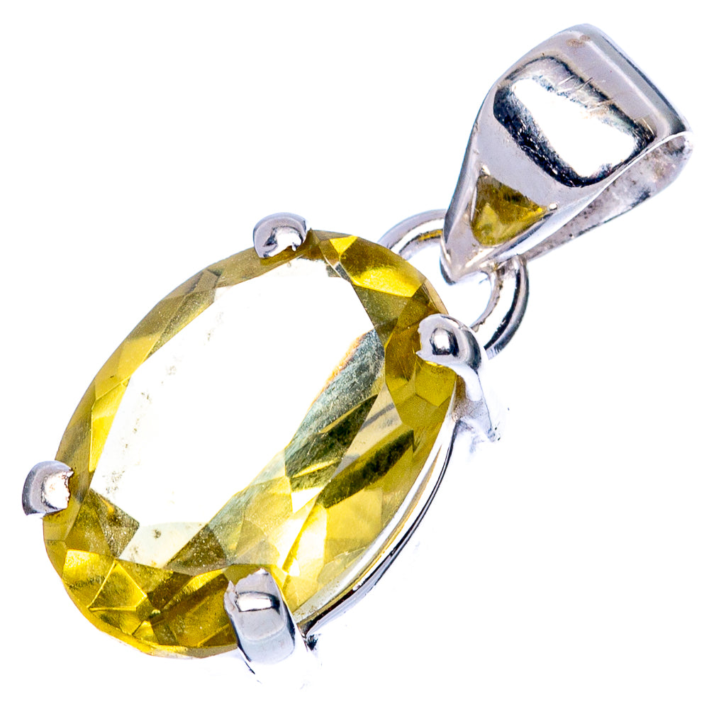 Value Lemon Quartz Pendant 7/8" (925 Sterling Silver) P42052