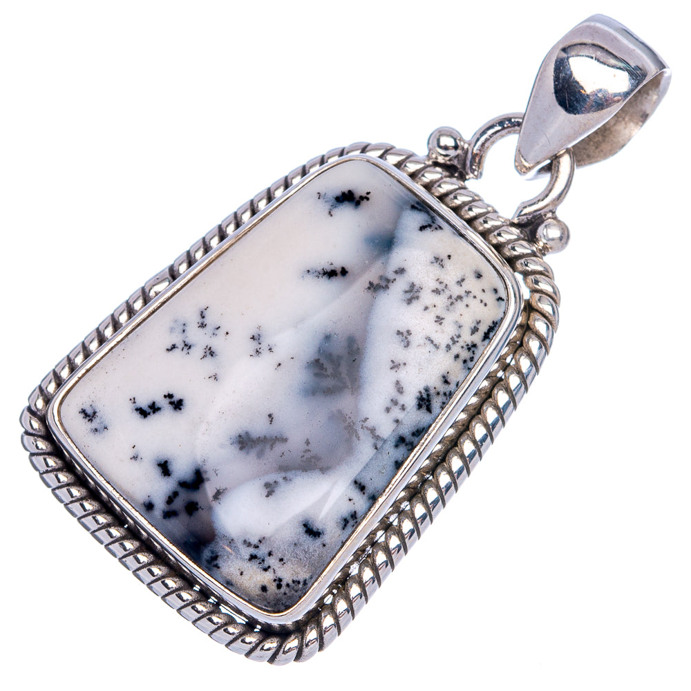 Dendritic Opal Pendant 1 3/8" (925 Sterling Silver) P40277